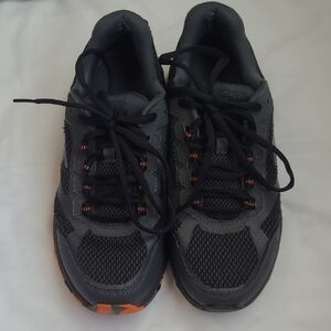 Skechers Men's Black and Orange Athletic Shoes